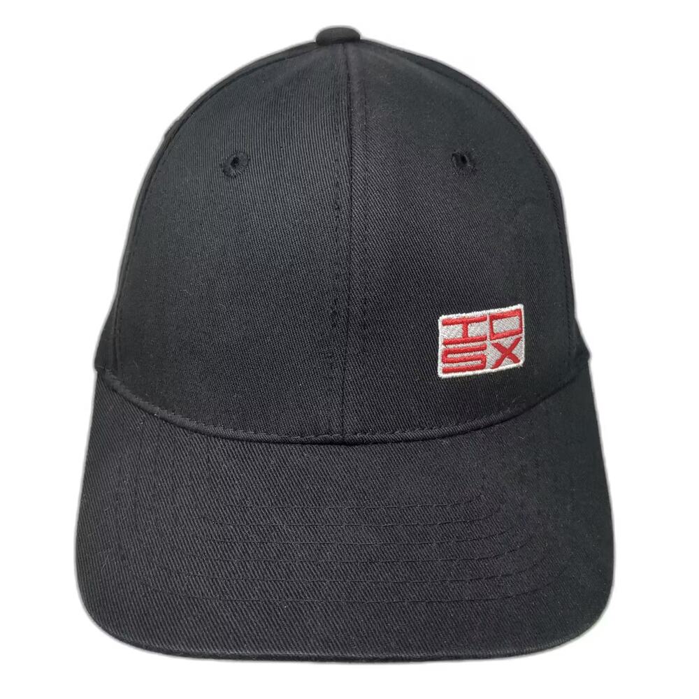Magic Baseball Cap Black Red XL Hat U-Fit Elastic Stretch Fitted Curved Brim